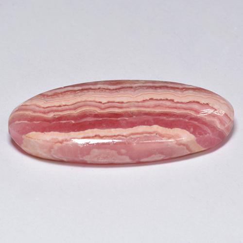 18.35캐럿 천연 멀티컬러 로도크로사이트, 타원형 컷, 26×13 mm, 투명한