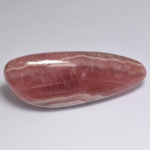 60.84캐럿 천연 멀티컬러 로도크로사이트, 멋진 모양, 48.5×18.6 mm, 투명한