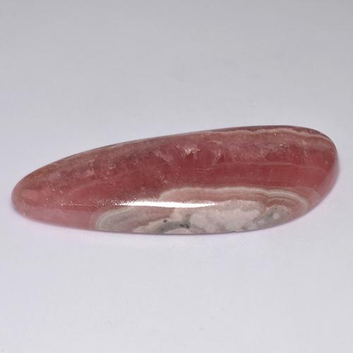 60.84캐럿 천연 멀티컬러 로도크로사이트, 멋진 모양, 48.5×18.6 mm, 투명한