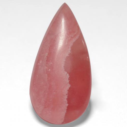 12.43캐럿 천연 멀티컬러 로도크로사이트, 배 모양, 21.2×10.8 mm, 투명한