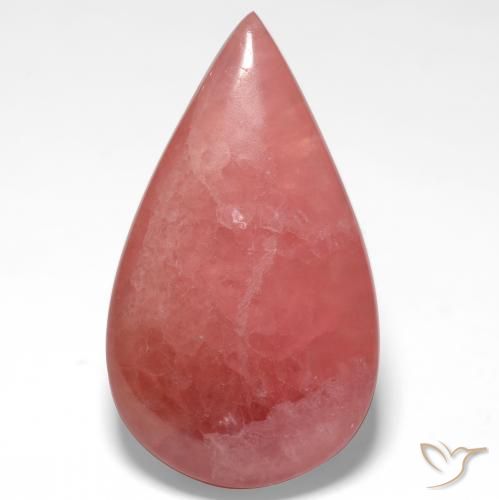 21.55캐럿 천연 다색 로도크로사이트, 배 모양, 투명한