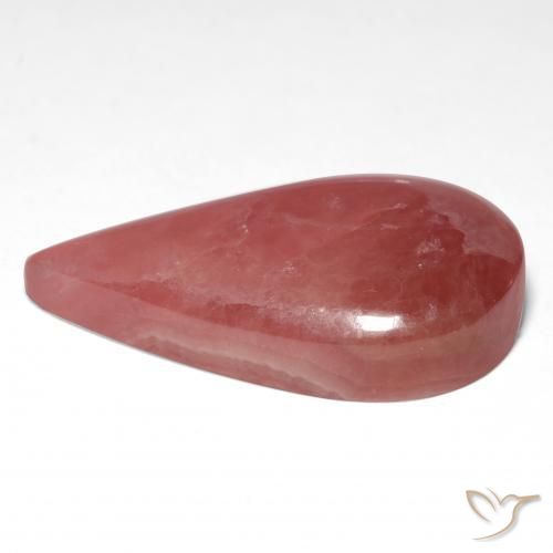 21.55캐럿 천연 다색 로도크로사이트, 배 모양, 투명한