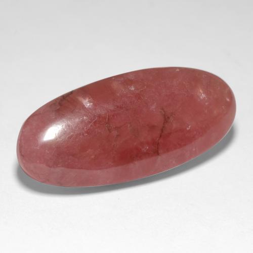 22.84캐럿 천연 멀티컬러 로도크로사이트, 타원형 컷, 26.6×12 mm, 투명한