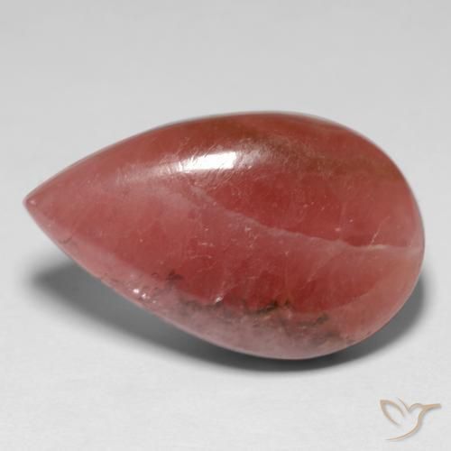 14.36캐럿 천연 멀티컬러 로도크로사이트, 배 모양, 20.2×12.3 mm, 투명한