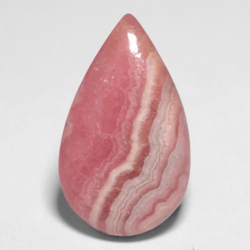 8.11캐럿 천연 멀티컬러 로도크로사이트, 배 모양, 17.8×10.6 mm, 투명한