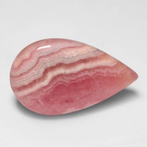 8.11캐럿 천연 멀티컬러 로도크로사이트, 배 모양, 17.8×10.6 mm, 투명한