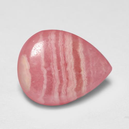 4.30캐럿 천연 멀티컬러 로도크로사이트, 배 모양, 11.8×9.5 mm, 투명한
