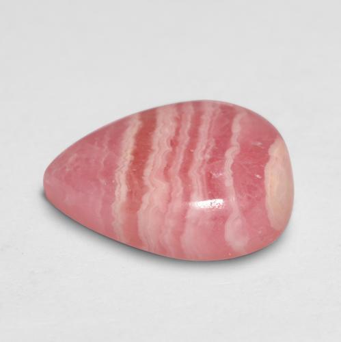 4.30캐럿 천연 멀티컬러 로도크로사이트, 배 모양, 11.8×9.5 mm, 투명한
