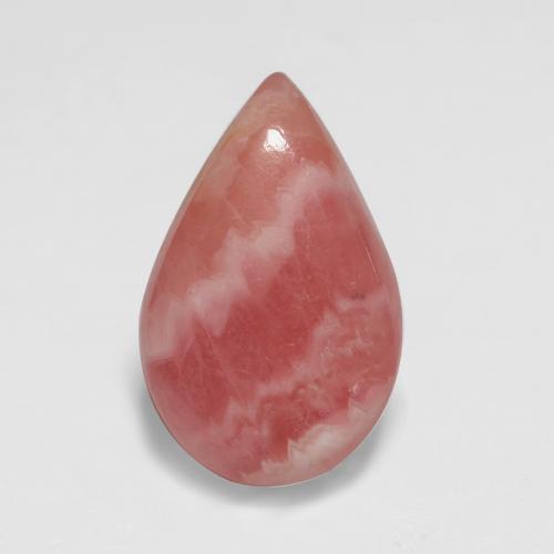 3.33캐럿 천연 멀티컬러 로도크로사이트, 배 모양, 12.1×7.8 mm, 투명한