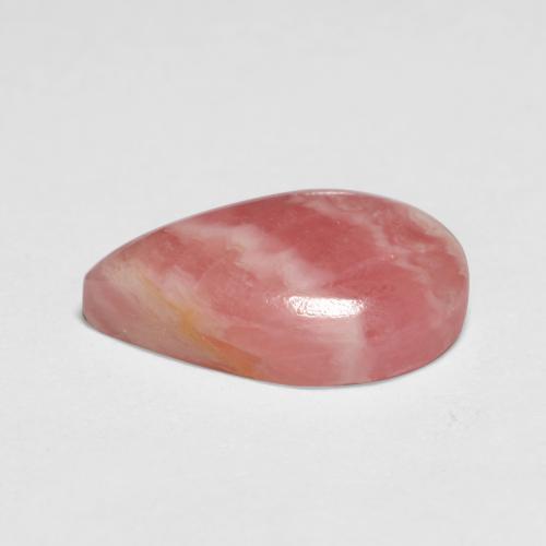 3.33캐럿 천연 멀티컬러 로도크로사이트, 배 모양, 12.1×7.8 mm, 투명한