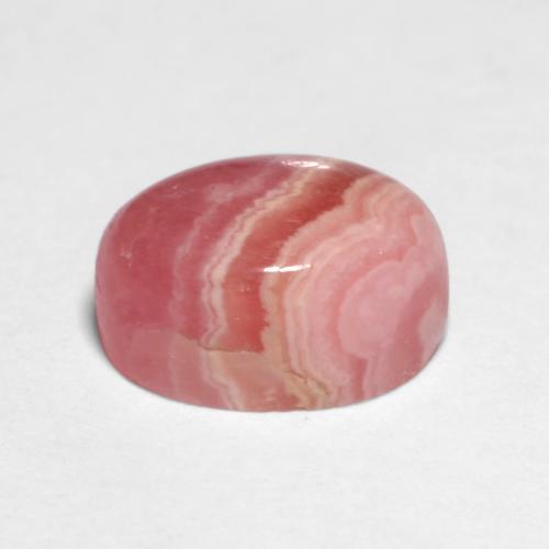 2.48캐럿 천연 멀티컬러 로도크로사이트, 타원형 컷, 8.3×6.2 mm, 투명한