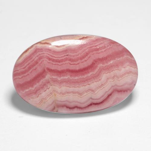 10.12캐럿 천연 멀티컬러 로도크로사이트, 타원형 컷, 18.6×11.7 mm, 투명한