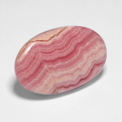 10.12캐럿 천연 멀티컬러 로도크로사이트, 타원형 컷, 18.6×11.7 mm, 투명한