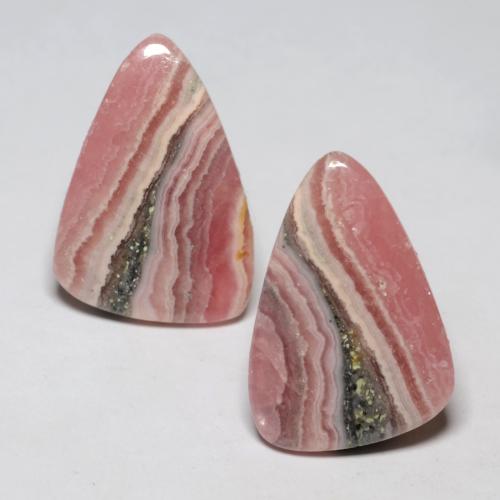 18.29캐럿 천연 멀티컬러 로도크로사이트 보석, 멋진 모양, 19.2×13.2 mm, 투명한