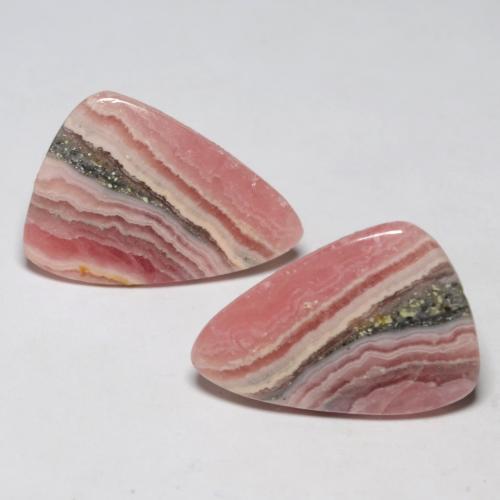 18.29캐럿 천연 멀티컬러 로도크로사이트 보석, 멋진 모양, 19.2×13.2 mm, 투명한