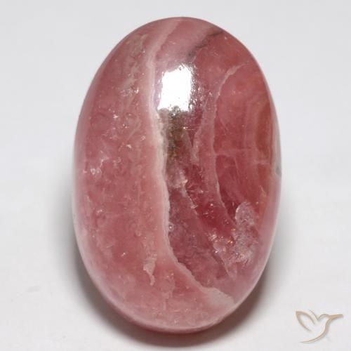 48.14ct 자연스러운 다색 로도크로사이트, 타원형, 투명한
