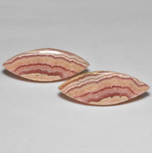 17.70캐럿 천연 멀티컬러 로도크로사이트 보석, 마퀴즈, 23.4×8.7 mm, 불투명체
