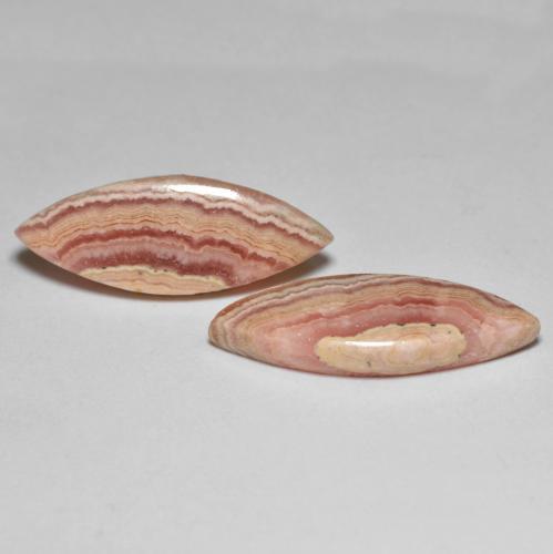 17.70캐럿 천연 멀티컬러 로도크로사이트 보석, 마퀴즈, 23.4×8.7 mm, 불투명체