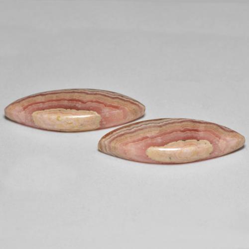17.70캐럿 천연 멀티컬러 로도크로사이트 보석, 마퀴즈, 23.4×8.7 mm, 불투명체