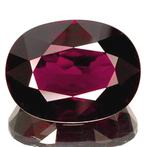 18.30캐럿 천연 퍼플 레드 로돌라이트 가넷, 타원형 컷, 17.5×13.3 mm, VVS