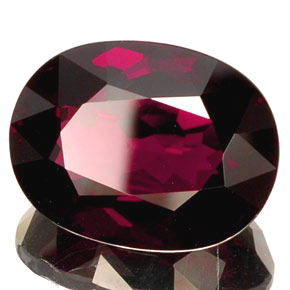 18.30캐럿 천연 퍼플 레드 로돌라이트 가넷, 타원형 컷, 17.5×13.3 mm, VVS