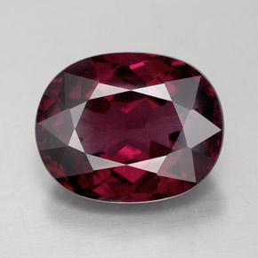 8.35캐럿 천연 핑크빛 레드 로돌라이트 가넷, 타원형 컷, 13.3×10.6 mm, VS