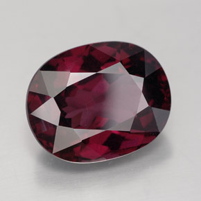 8.35캐럿 천연 핑크빛 레드 로돌라이트 가넷, 타원형 컷, 13.3×10.6 mm, VS