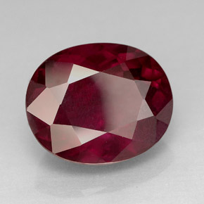 7.84캐럿 천연 퍼플 레드 로돌라이트 가넷, 타원형 컷, 12.9×10.6 mm, VS