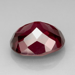 7.84캐럿 천연 퍼플 레드 로돌라이트 가넷, 타원형 컷, 12.9×10.6 mm, VS