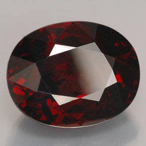 12.25캐럿 천연 퍼플 레드 로돌라이트 가넷, 타원형 컷, 14.3×11.3 mm, VVS-VS