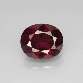 6.85캐럿 천연 퍼플 레드 로돌라이트 가넷, 타원형 컷, 11.6×9.7 mm, VS