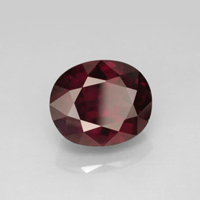 6.85캐럿 천연 퍼플 레드 로돌라이트 가넷, 타원형 컷, 11.6×9.7 mm, VS