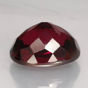 9.79캐럿 천연 딥 레드 로돌라이트 가넷, 타원형 컷, 13.4×10.6 mm, VS-SI
