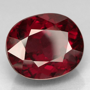 10.33캐럿 천연 핑크빛 레드 로돌라이트 가넷, 타원형 컷, 13.1×11 mm, VS
