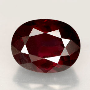 6.97캐럿 천연 퍼플 레드 로돌라이트 가넷, 타원형 컷, 12.1×9.4 mm, VS