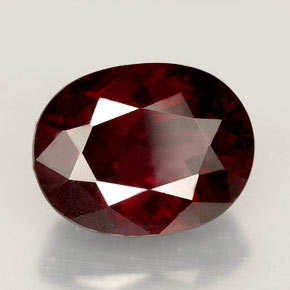 6.97캐럿 천연 퍼플 레드 로돌라이트 가넷, 타원형 컷, 12.1×9.4 mm, VS