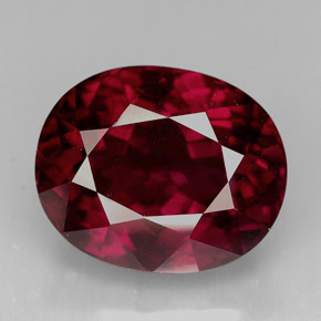 11.60캐럿 천연 핑크빛 레드 로돌라이트 가넷, 타원형 컷, 13.8×11.3 mm, VS