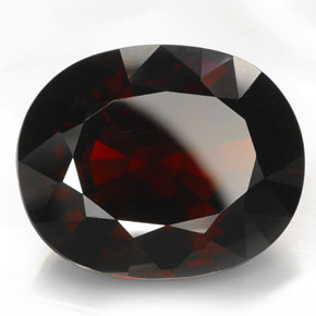 73.04캐럿 천연 딥 레드 로돌라이트 가넷, 타원형 컷, 27.3×22.3 mm, VVS