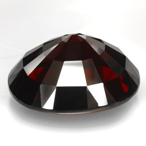 73.04캐럿 천연 딥 레드 로돌라이트 가넷, 타원형 컷, 27.3×22.3 mm, VVS