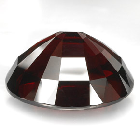 96.96캐럿 천연 딥 레드 로돌라이트 가넷, 타원형 컷, 29.4×23.9 mm, VVS