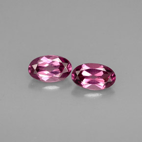 캐럿 천연 깊은 보랏빛 핑크 로돌라이트 가넷 보석, 타원형 컷, 5×3.1 mm, VVS-VS