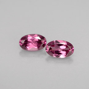 캐럿 천연 깊은 보랏빛 핑크 로돌라이트 가넷 보석, 타원형 컷, 4.9×3.1 mm, VVS-VS