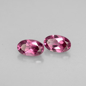 캐럿 천연 깊은 보랏빛 핑크 로돌라이트 가넷 보석, 타원형 컷, 4.9×3.1 mm, VVS-VS
