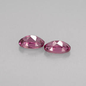 캐럿 천연 깊은 보랏빛 핑크 로돌라이트 가넷 보석, 타원형 컷, 4.9×3.1 mm, VVS-VS