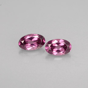 캐럿 천연 깊은 보랏빛 핑크 로돌라이트 가넷 보석, 타원형 컷, 5×3 mm, VVS-VS