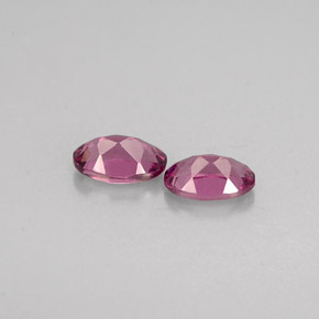 캐럿 천연 깊은 보랏빛 핑크 로돌라이트 가넷 보석, 타원형 컷, 5×3 mm, VVS-VS