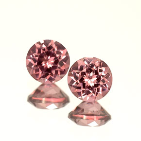 캐럿 천연 보랏빛 핑크 로돌라이트 가넷 보석, 라운드 컷, 3.91 mm, VVS-VS