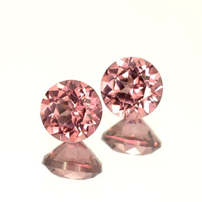 캐럿 천연 보랏빛 핑크 로돌라이트 가넷 보석, 라운드 컷, 3.91 mm, VVS-VS