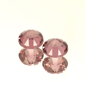 캐럿 천연 보랏빛 핑크 로돌라이트 가넷 보석, 라운드 컷, 3.91 mm, VVS-VS