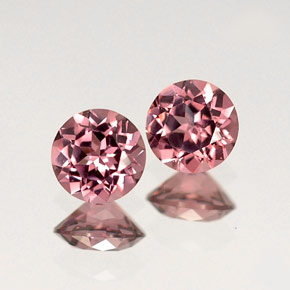 캐럿 천연 보랏빛 핑크 로돌라이트 가넷 보석, 라운드 컷, 3.99 mm, VVS-VS